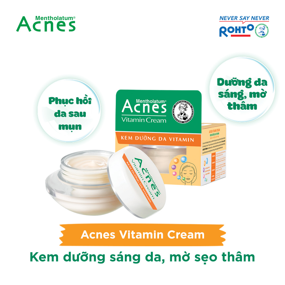 Acnes Kem Dưỡng Hỗ Trợ Phục Hồi Da Sau Mụn Vitamin Cream 40g