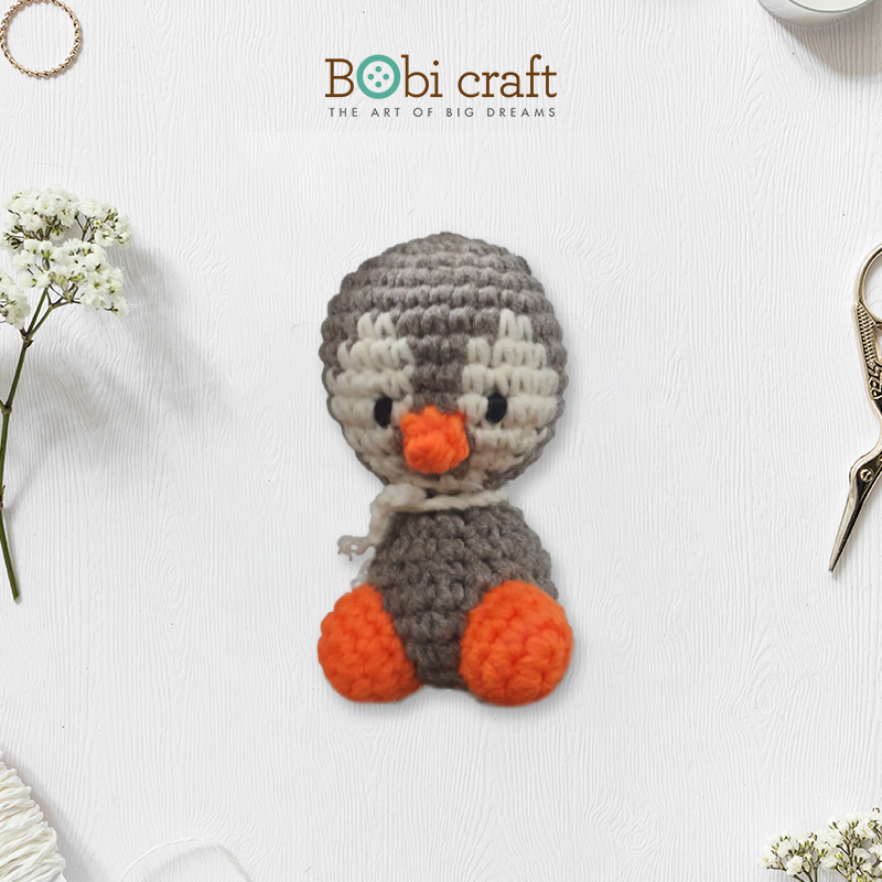 Thú bông len Bobicraft -Chim Cánh Cụt treo - Bộ màu - Đồ chơi an toàn Quà tặng bé