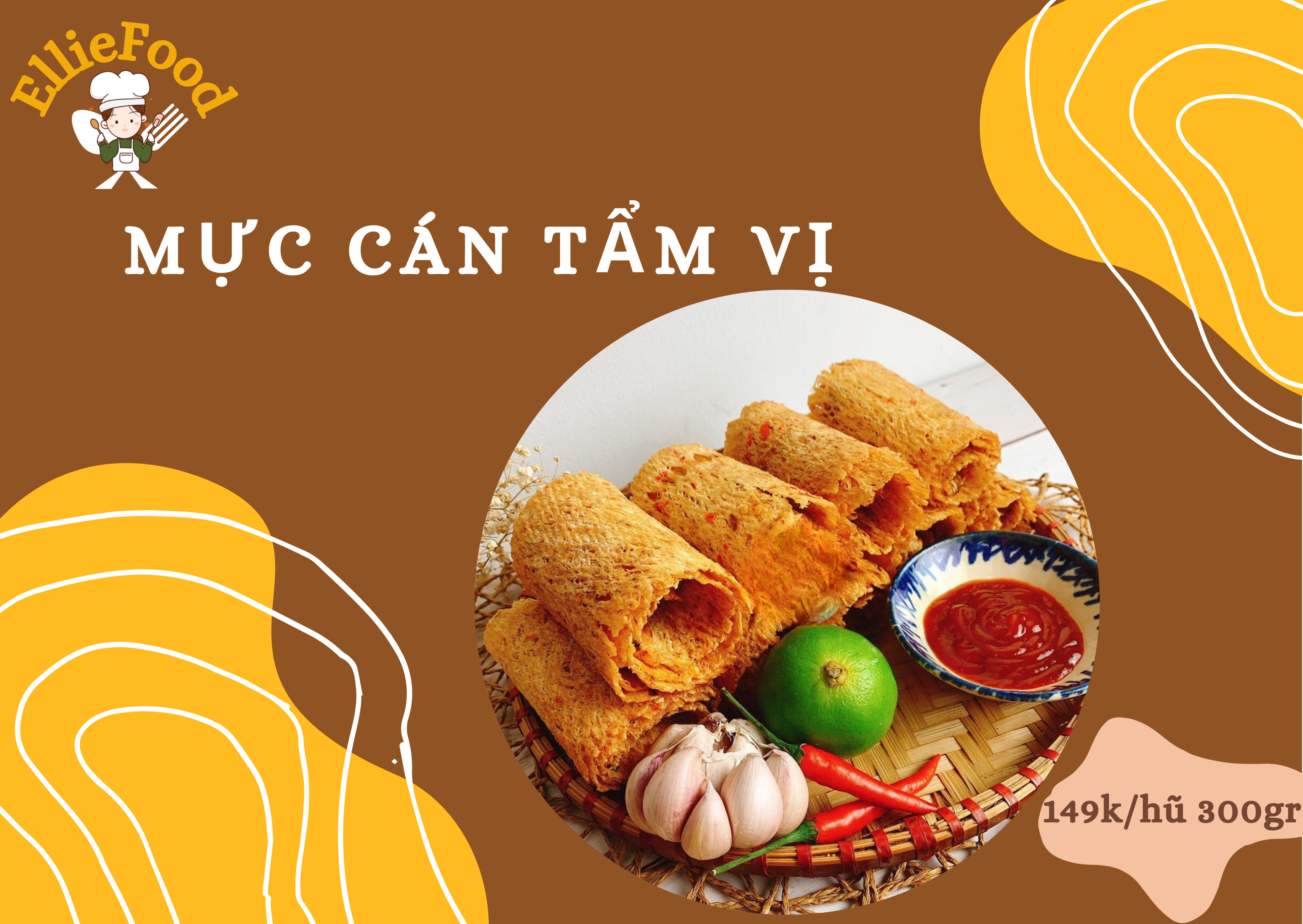 Mực cán tẩm vị cay cay