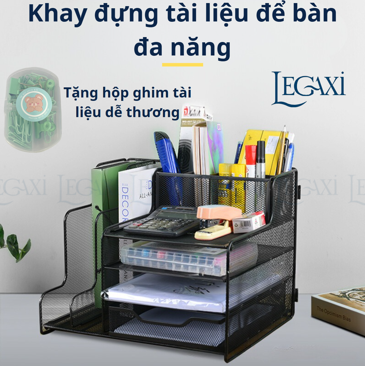[KỆ TÀI LIỆU ĐA NĂNG] Kệ để hồ sơ tài liệu giấy tờ có nhiều ngăn để tài liệu,bút, thước, ghim bấm, tạp chí Dành cho văn phòng công sở