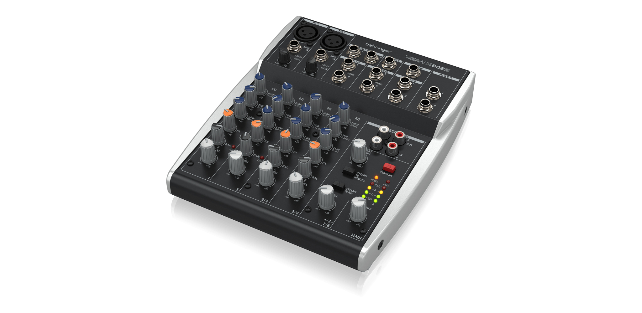 XENYX 802S Analog Mixer Behringer 8 in tích hợp USB Streaming Interface | Mixer cơ Behringer XENYX 802S- HÀNG CHÍNH HÃNG