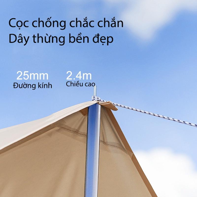 Tấm tăng tarp lều dã ngoại cắm trại du lịch ngoài trời kèm dây căng chống nắng mưa