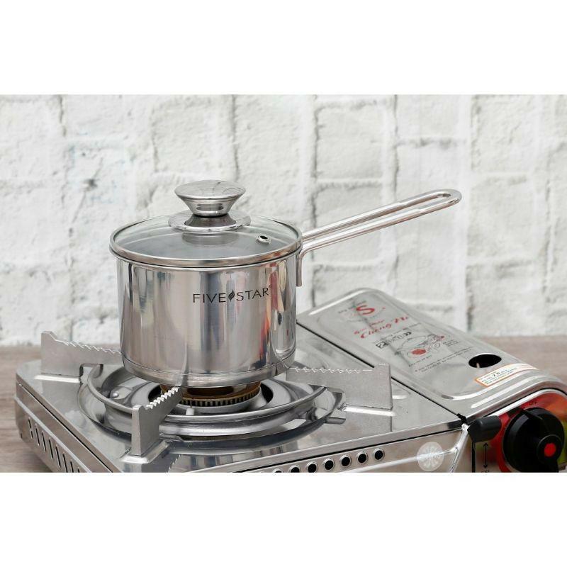 Nồi nấu bột quánh 3 đáy chống dính Fivestar inox 12cm,14cm