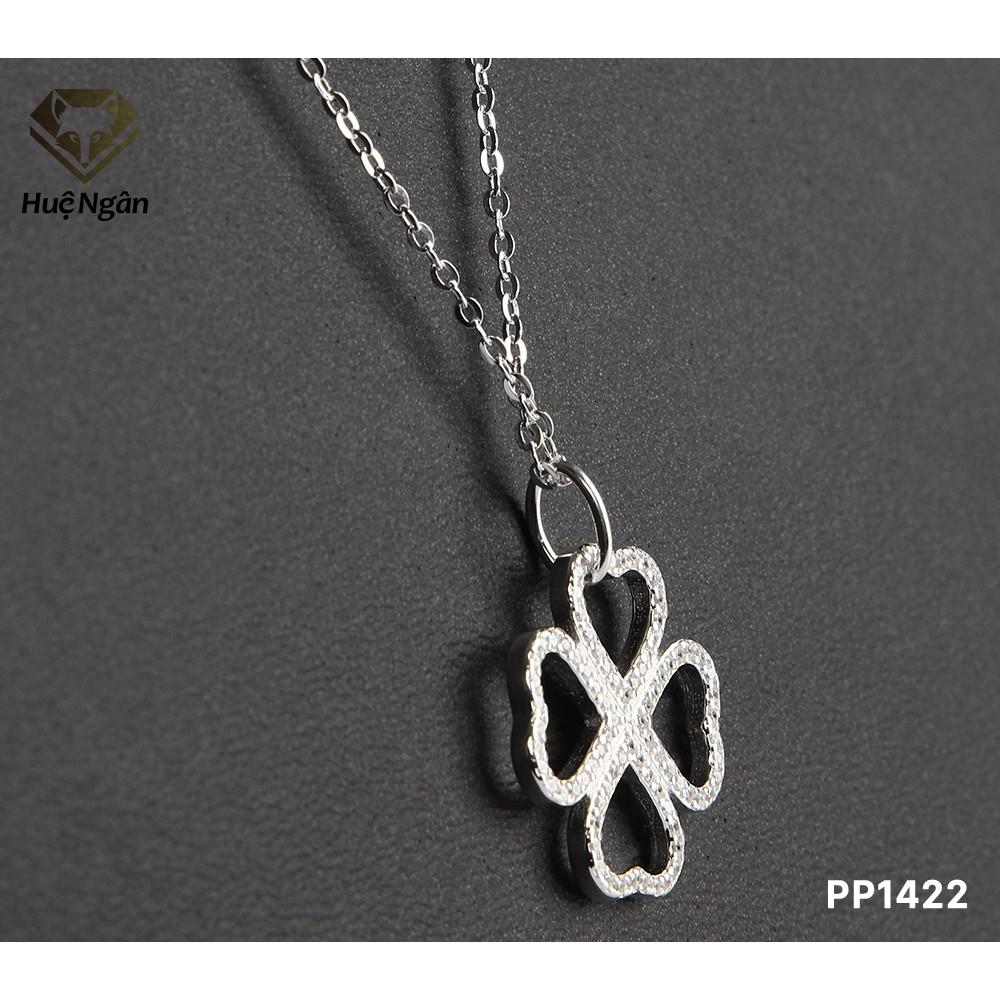 Dây chuyền bạc Ý 925 Huệ Ngân- Cỏ 4 lá may mắn PP1422