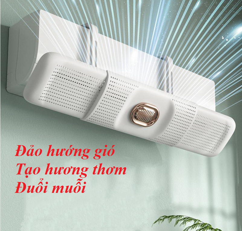 Tấm Chắn Gió Đổi Hướng Cho Điều Hòa Tạo Hương Thơm Đuổi Muỗi 8D Spacing Air