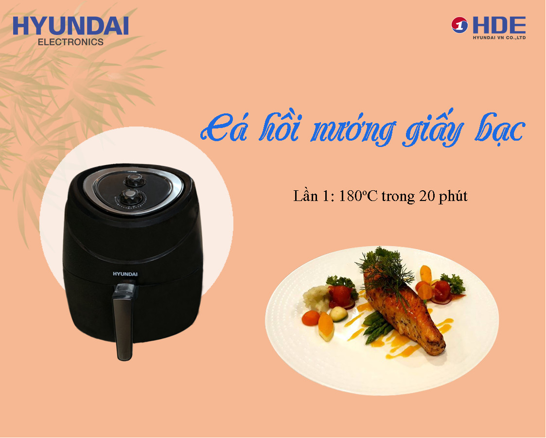 Nồi chiên không dầu Hyundai HDE 3200 hàng chính hãng - Dung tích 5.5L