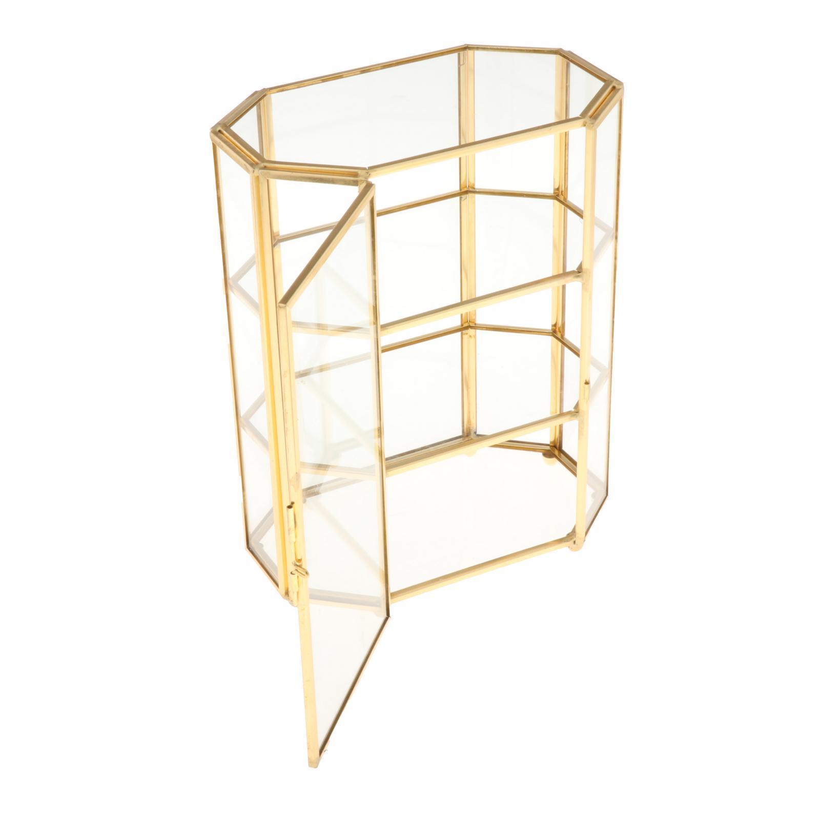 Glass Vintage Jewelry Box Geometric Jewelry Display Organizer Keepsake Box Case