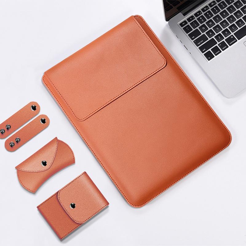 Da PU Nữ Tay Túi Dành Cho Macbook Air Pro 12 13 15 Bao Da Đồng Màu Lót Cho Macbook Air bao Ốp Lưng Dành Cho Nữ