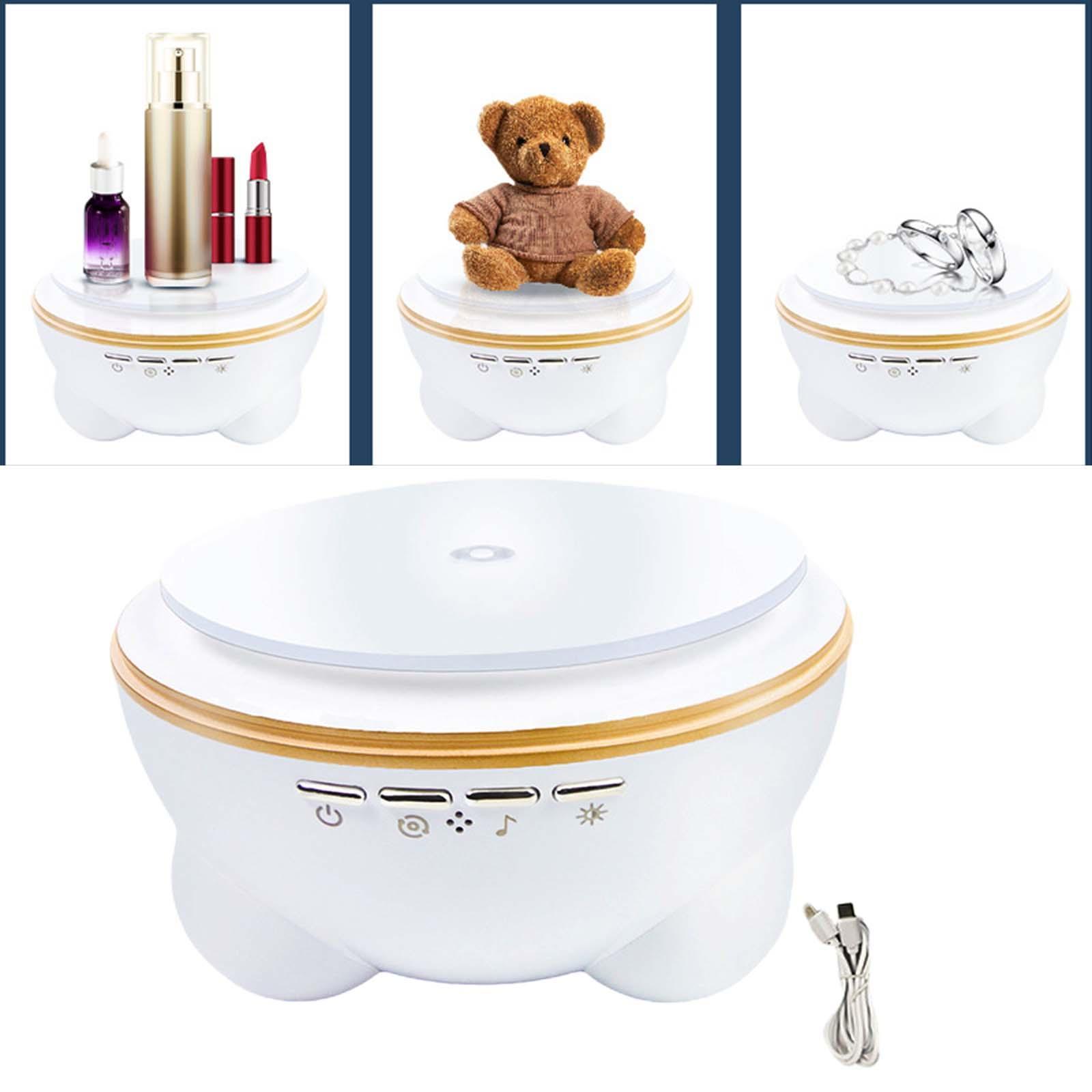 Rotating Display Stand Revolving Base Clockwise with Light Revolving Platform for Bag 3D Model Glass Art Photography