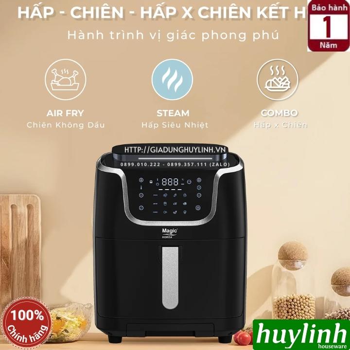 Nồi chiên không dầu - hấp hơi nước Magic Korea A700 - Dung tích 7 lít - Hàng chính hãng