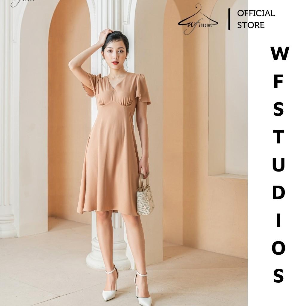 Váy cổ V tay loe-Rosalie Dress-V04-wfstudios