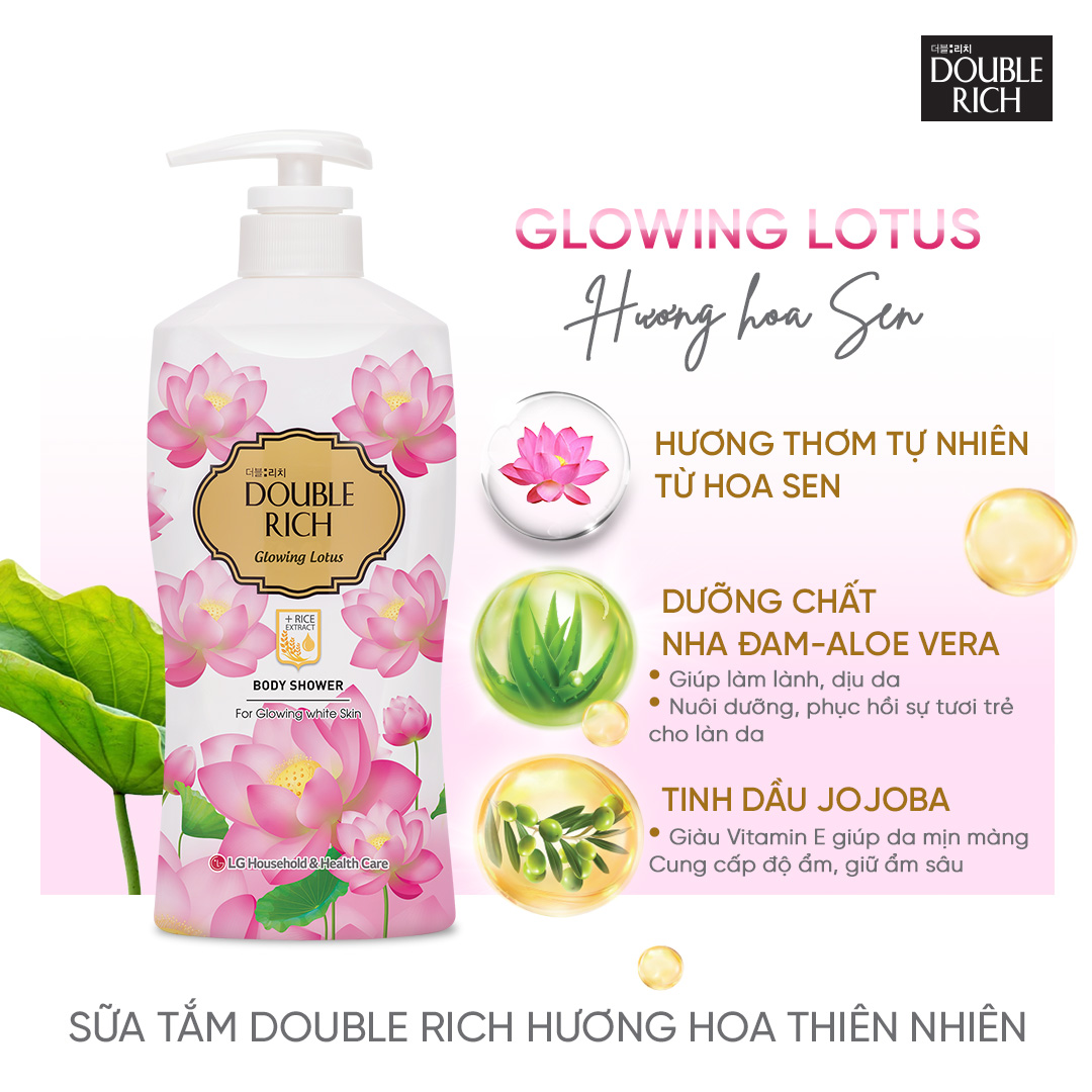 Sữa tắm Double Rich hương hoa chiết xuất từ thiên nhiên 800ml