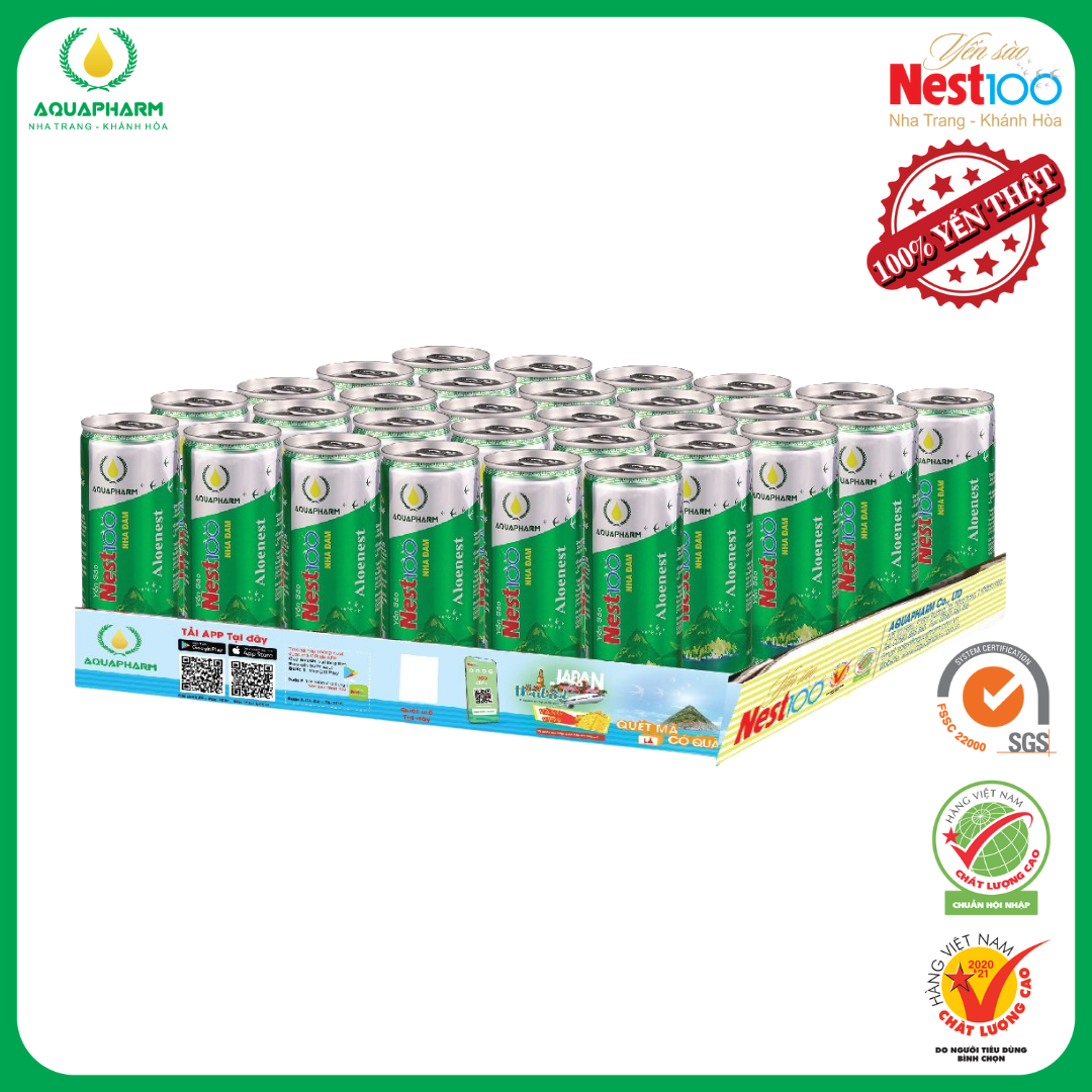 Nước Yến Sào Nha đam - Thùng 30 lon 240ml