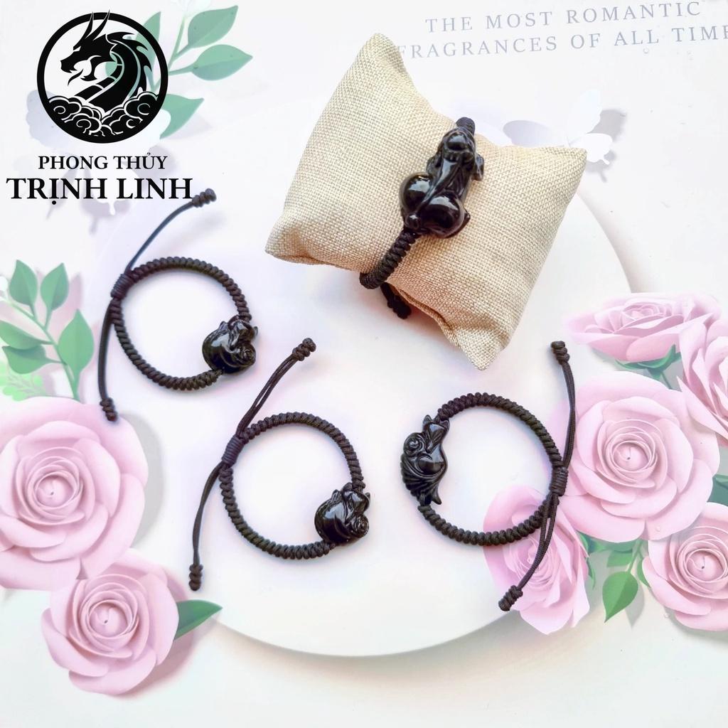 VÒNG TAY HỒ LY - TỲ HƯU MÀU ĐEN TẾT CHỈ