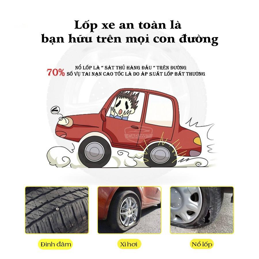 Cảm biến áp suất lốp ô tô xe hơi CAR365 TPMS Cao Cấp Van Ngoài Bản Quốc Tế Màn Hình Màu LCD