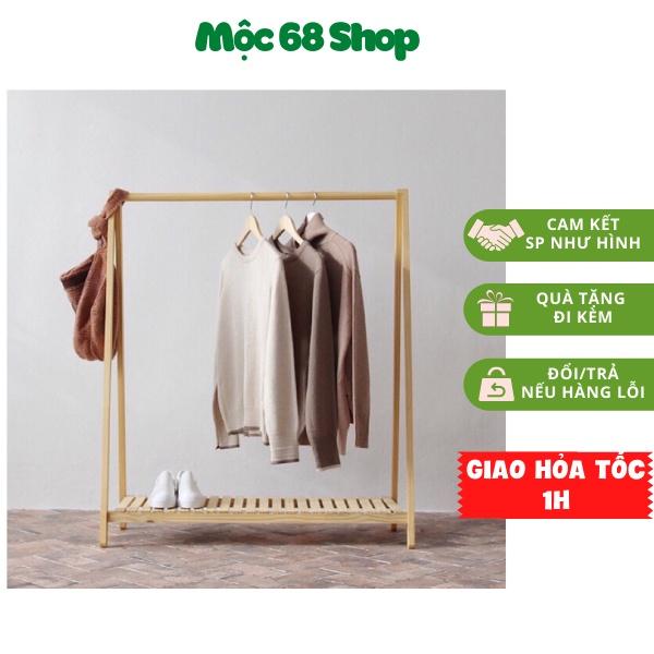 Giá Treo Quần Áo, Kệ Treo Quần Áo Chữ A 1 Tầng Đa Năng Gỗ MDF Cao Cấp - Wooden Clothes Rack