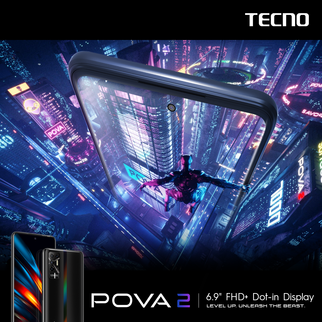 Tecno Pova 2 6GB l 128GB - Điện Thoại Thông Minh Chiến Game Cực Đỉnh - Hàng Chính Hãng