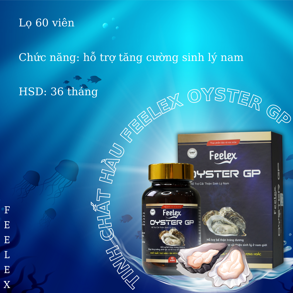 Viên uống tinh chất hàu biển Feelex Oyster GP, tăng cường sinh lực phái mạnh