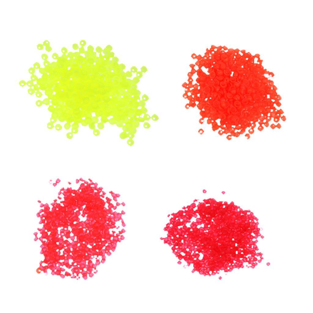 1000Pcs Fishing Beads Plastic Semicircle Fishing Beads, Fishing Tackle Tools Eggs, 4 Sizes