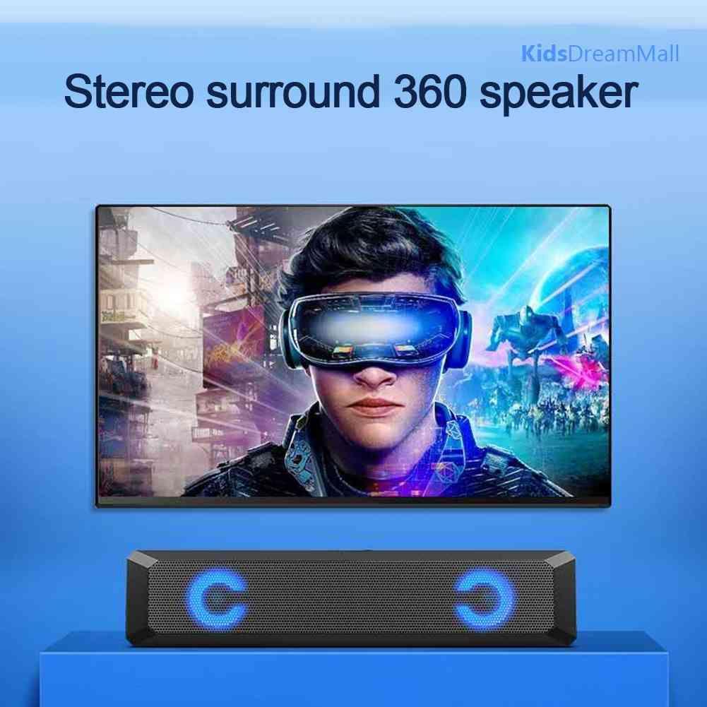 Mới Loa Nghe Nhạc A4 6W RGB Cổng USB Có Dây Cho Máy Tính / TV
