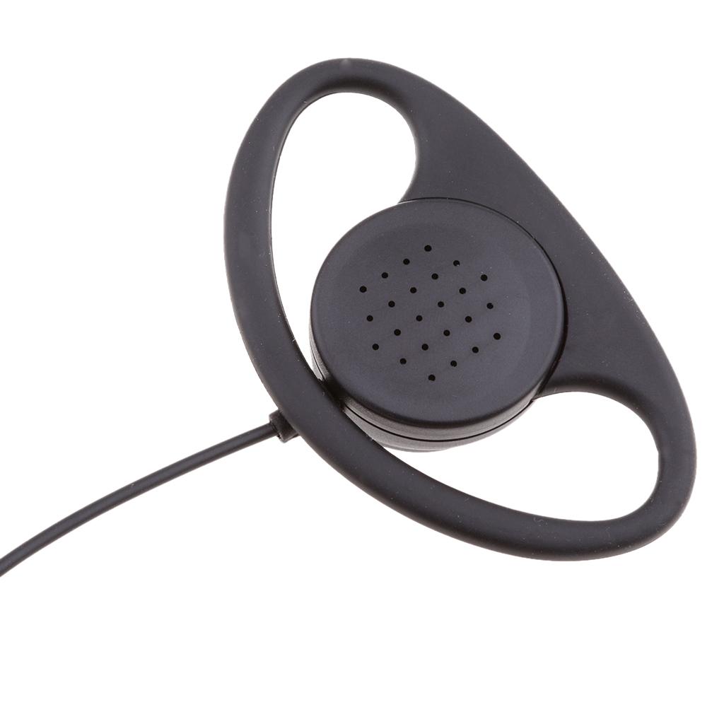 D-shape Headset Earpiece PPT with Mic for Yaesu Vertex Standard Radio Walkie Talkie VX-1R VX-130 VX-420 VXT-20 FT-60R 1-pin