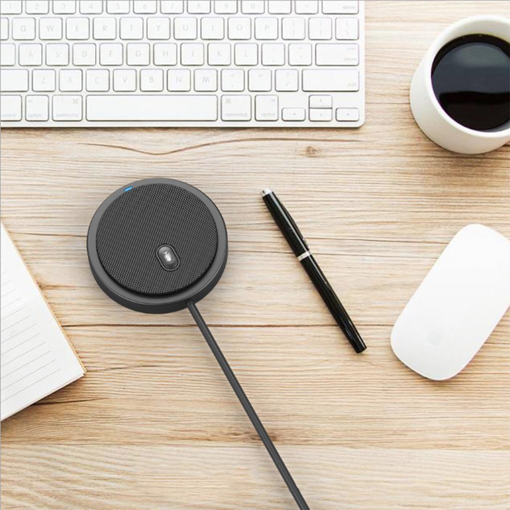 USB Microphone PC Laptop Stereo Omnidirectional Condenser for for Business Video Conference, Recording, Chat, Skype, Online Meeting, Gaming