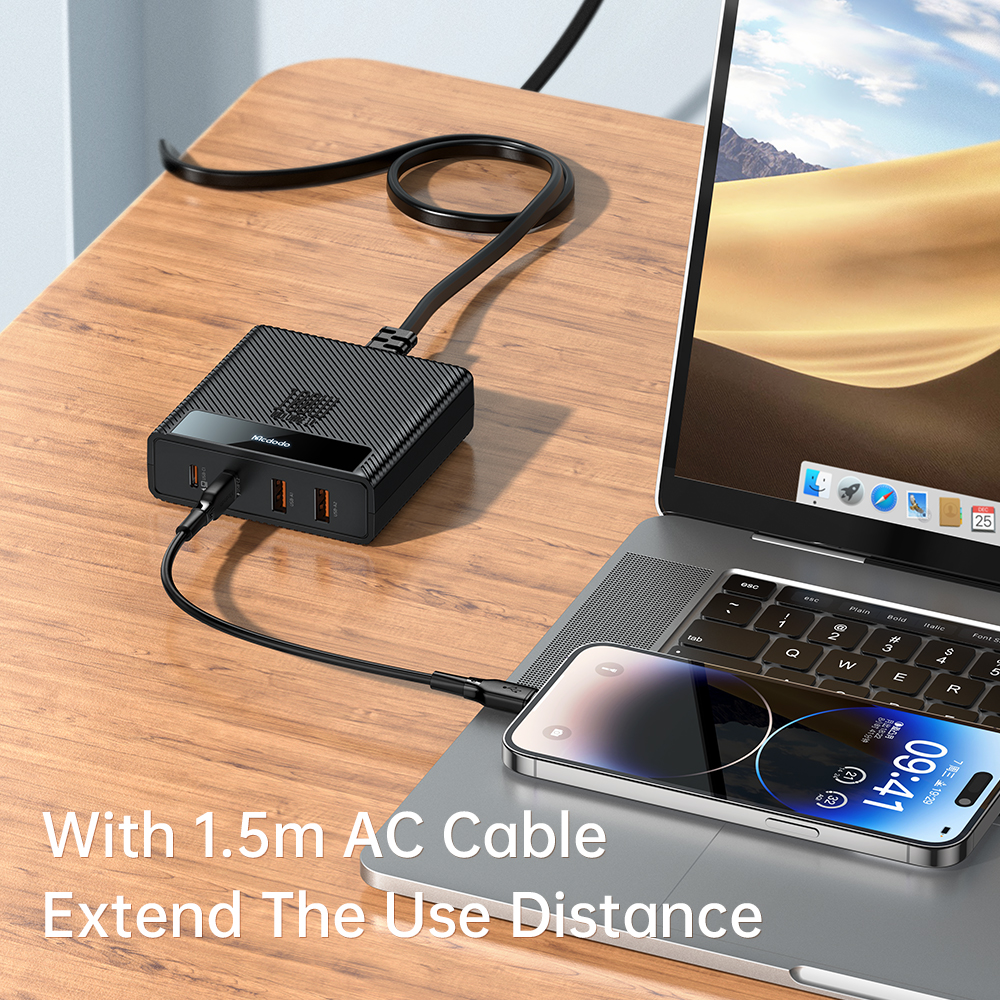 Bộ sạc nhanh Mcdodo Hyperspace Series 100W 4-Port PD Quick Charging Station (2 TypeC + 2 USB) (Hàng chính hãng)