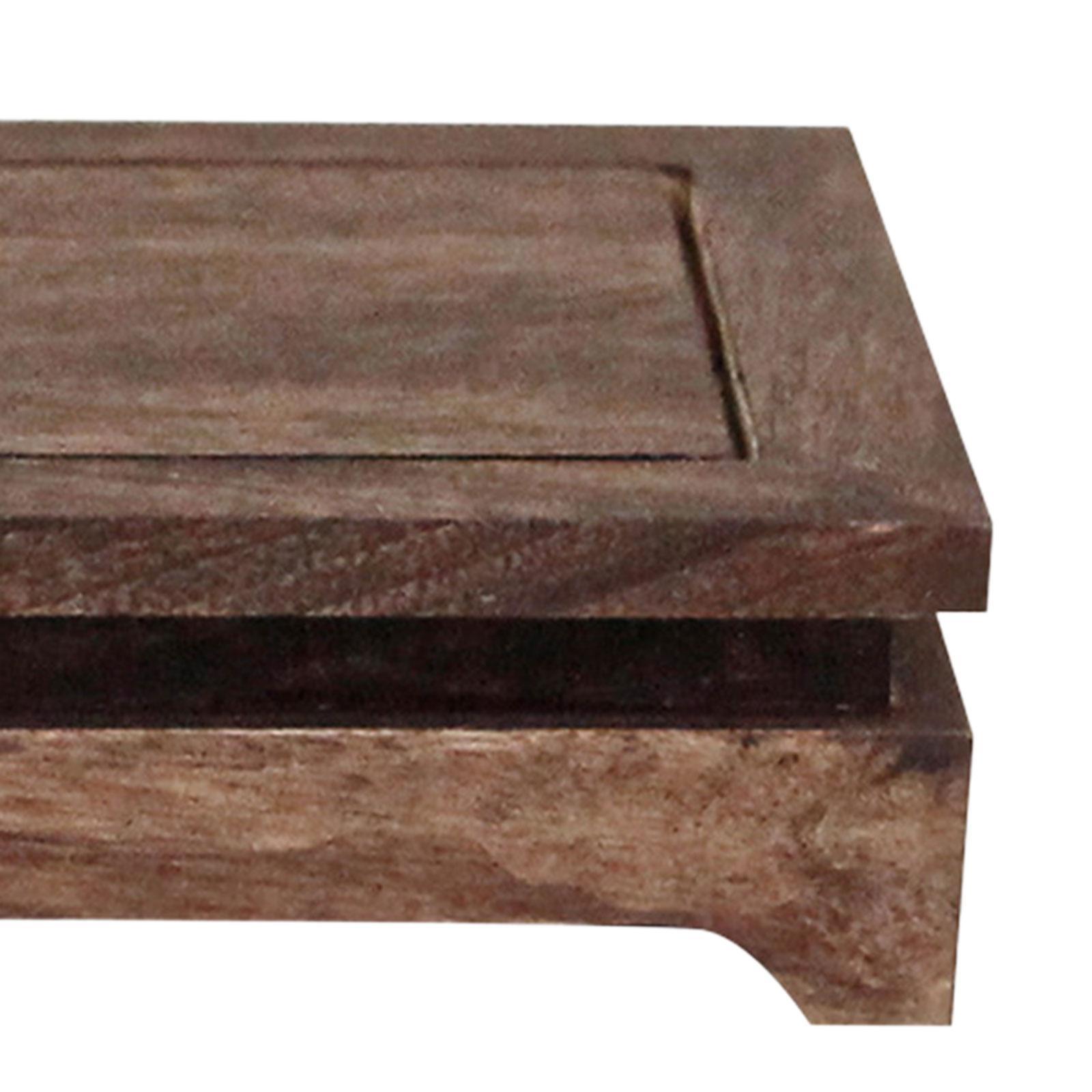 Wooden Display Stand Rectangular Base for Collectibles Craft Base Sculpture Keepsake Display Base Figurine Stone Square Decor Wood Base