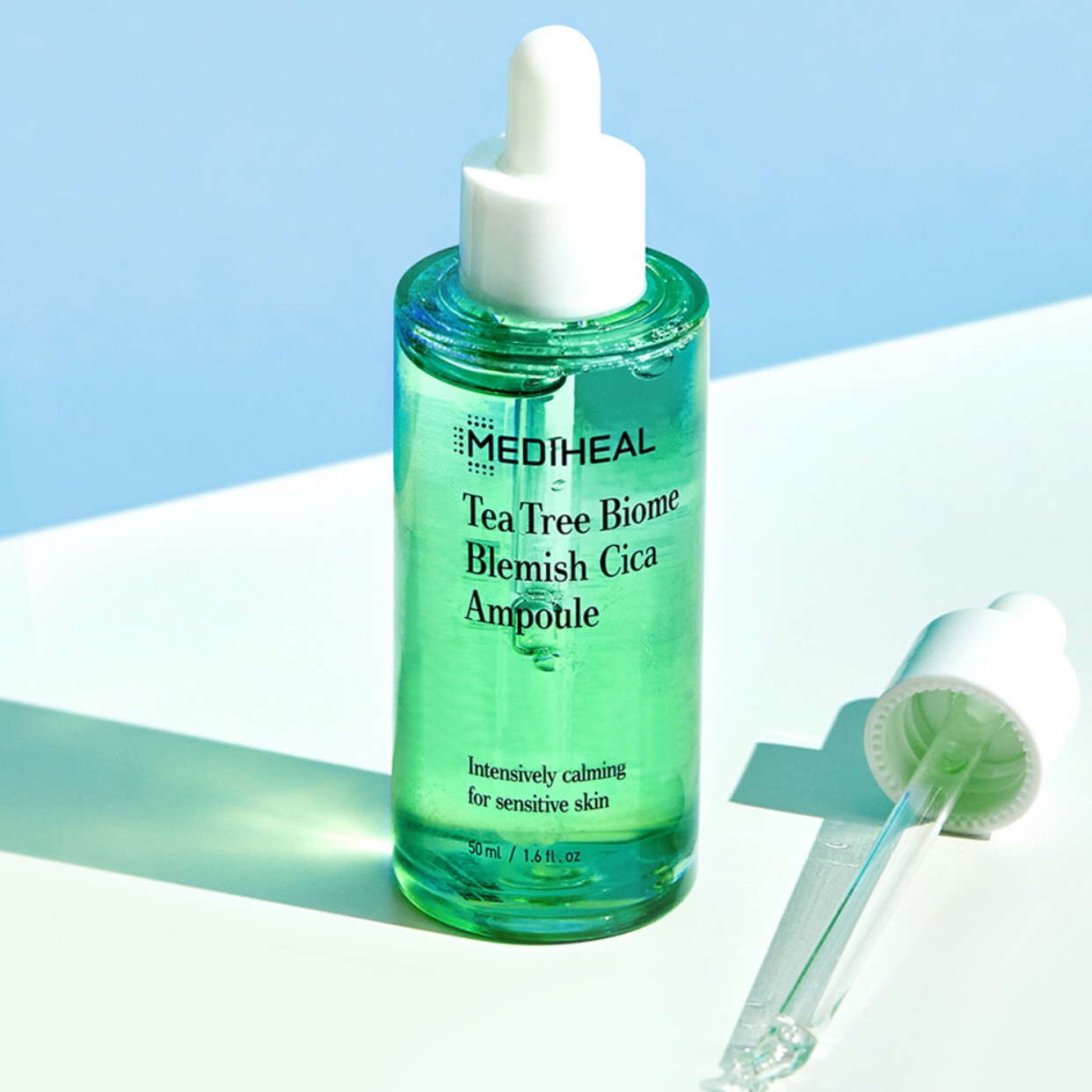 Tinh chất tràm trà MEDIHEAL kiểm soát dầu Tea Tree Biome Blemish Cica Ampoule