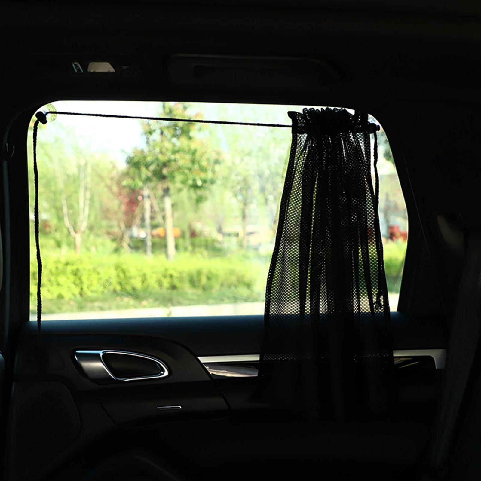 Car Side Window Sun Shade Visor Mesh Sun Visor Cover Side Black