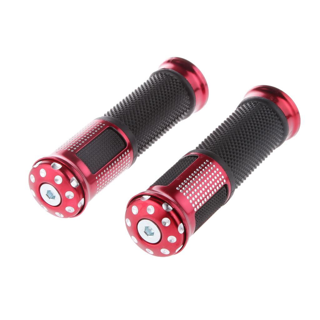 2x Custom CNC Motorcycle 7/8" Handlebars Bar end Hand Grips for