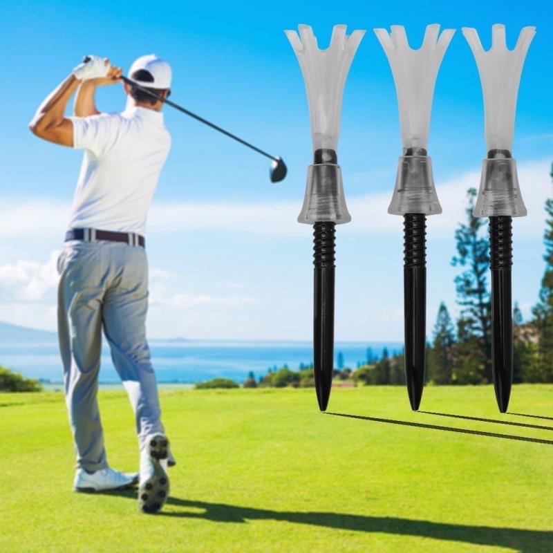 Tee Golf Nhựa Dài Điều Chỉnh Được chiều Cao Để Được Cả Góc Nghiêng Trên Mặt Đất Hộp 3 chiếc