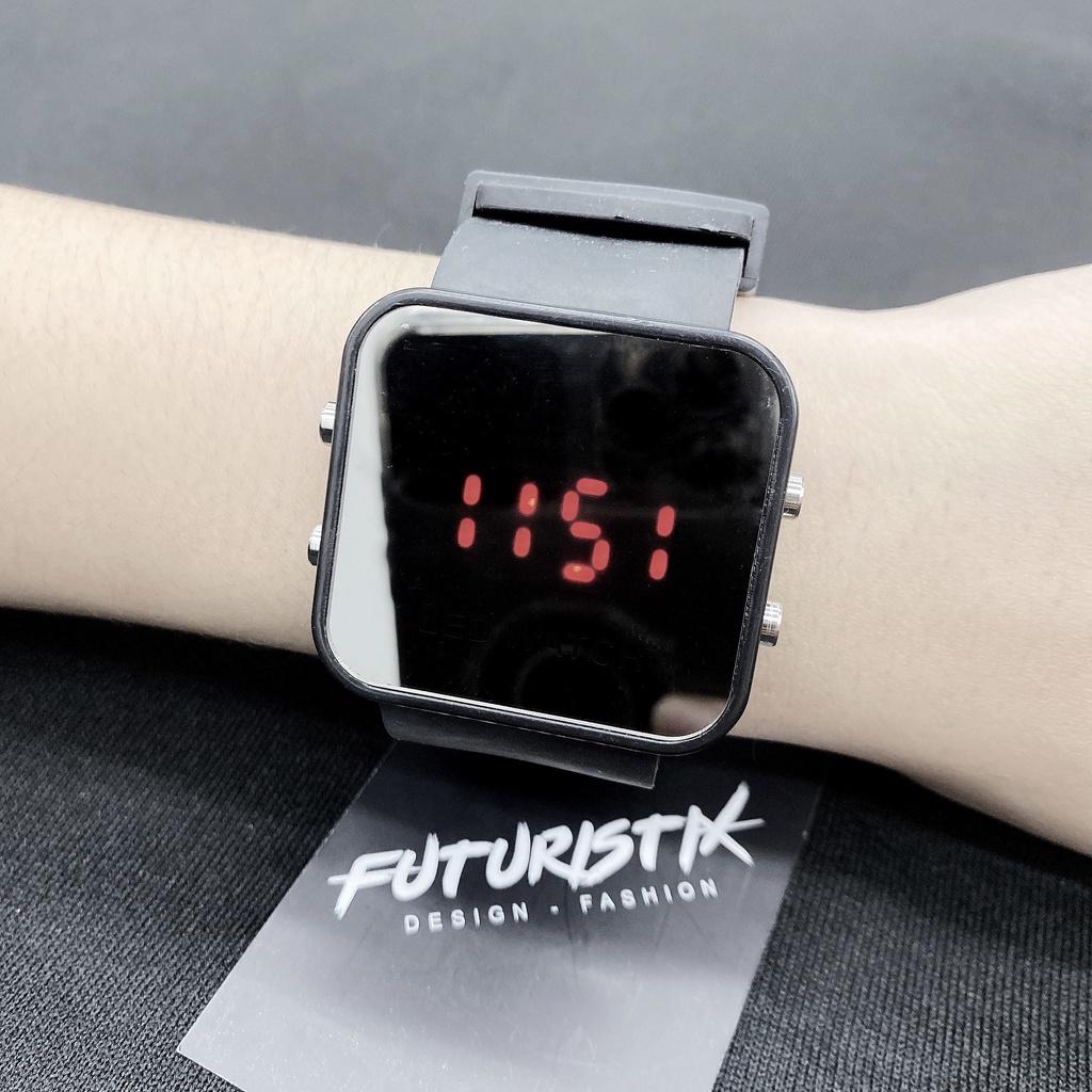 Đồng hồ thời trang nam nữ LED WATCH, đồng hồ đeo tay có mặt gương soi FuturistiX