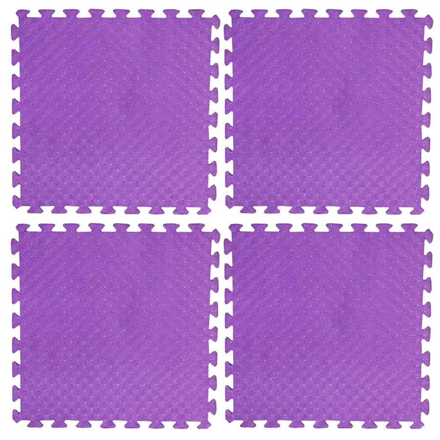 Bộ 4 tấm Thảm xốp lót sàn an toàn Thoại Tân Thành - màu tím (60x60cm)