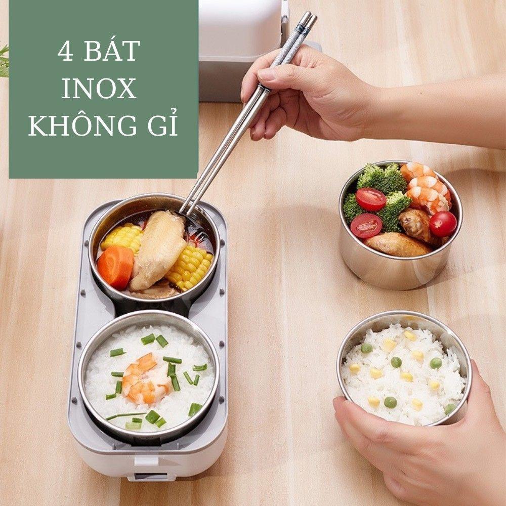 HỘP Ủ CƠM CẮM ĐIỆN ĐA NĂNG 4 NGĂN BUCOOK