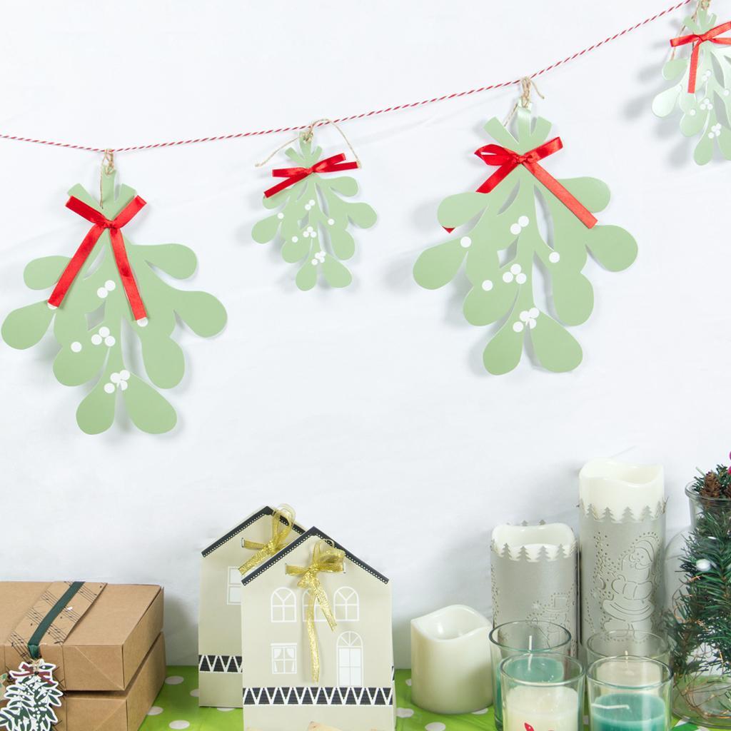 Christmas Holiday Paper Leaves DIY Hanging Garland Decoration