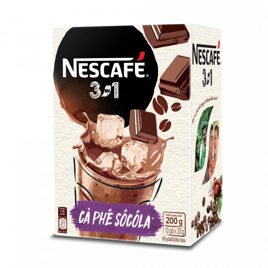 NESCAFÉ 3in1 Cà phê Sôcôla (10 gói x 20g)