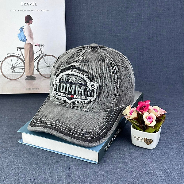 (NEW) Nón kết, mũ lưỡi trai Tommy phối vải jeans Form chuẩn đẹp (Ảnh thật)