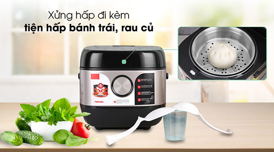 Nồi cơm cao tần Toshiba RC-18IX1PV - Hàng Chính Hãng