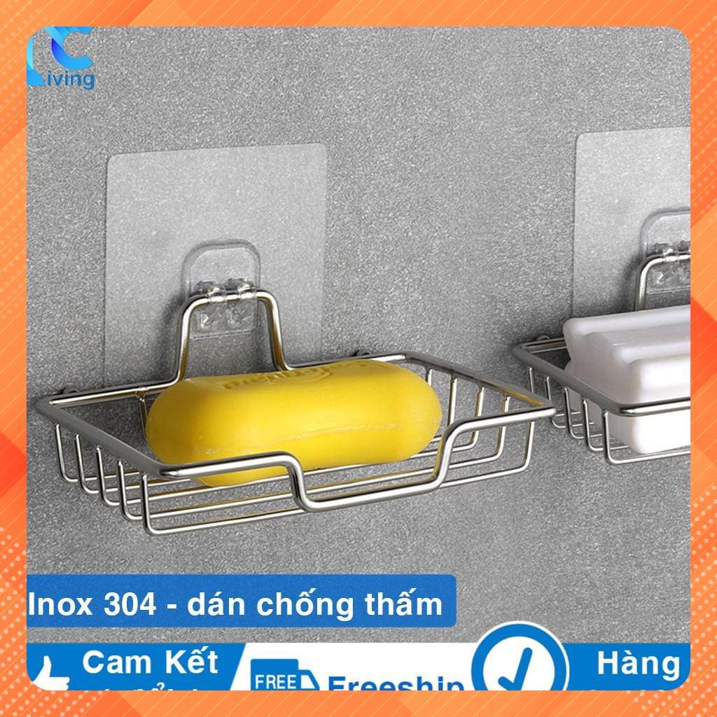 Kệ nhà tắm inox 304 dán tường, khay xà phòng, kệ nhà bếp treo tường để đồ đa năng