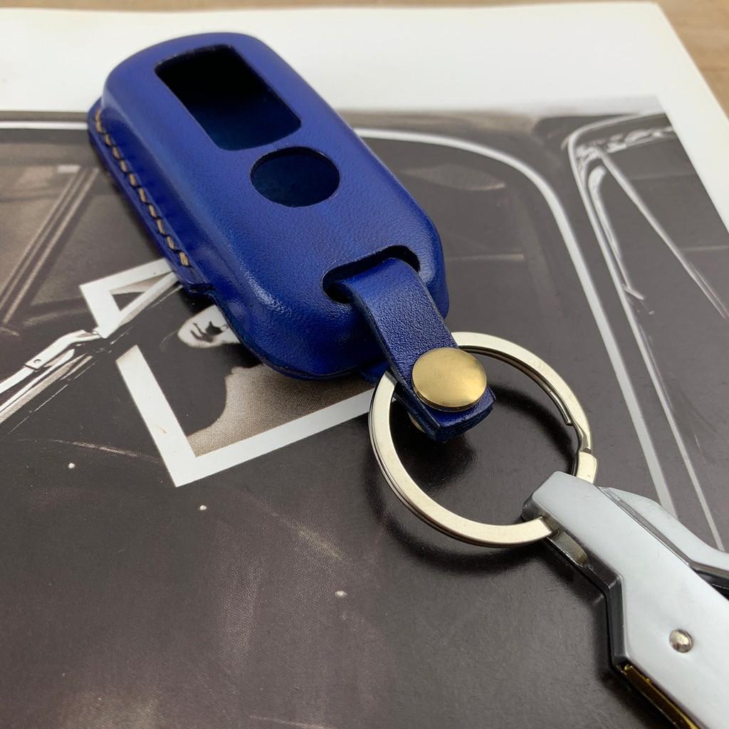 BAO DA CHÌA KHÓA XE SH MÀU XANH DƯƠNG - ĐỒ DA BÒ NHẬP KHẨU - BAO DA HANDMADE