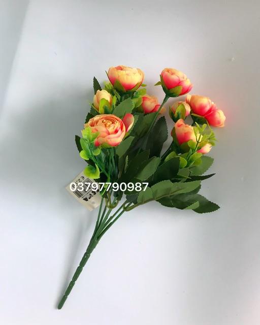 Hoa lụa - cụm hoa hồng tỉ muội