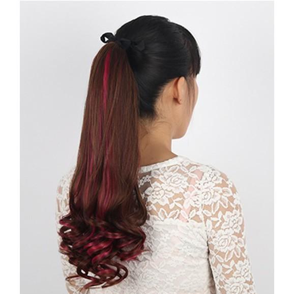Tóc cột line đỏ vang