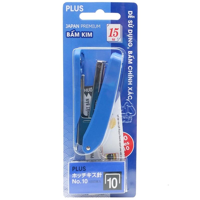 Vỉ Bấm Kim Số 10 Premium PS-10E + Hộp Kim Bấm - Plus 210-V002