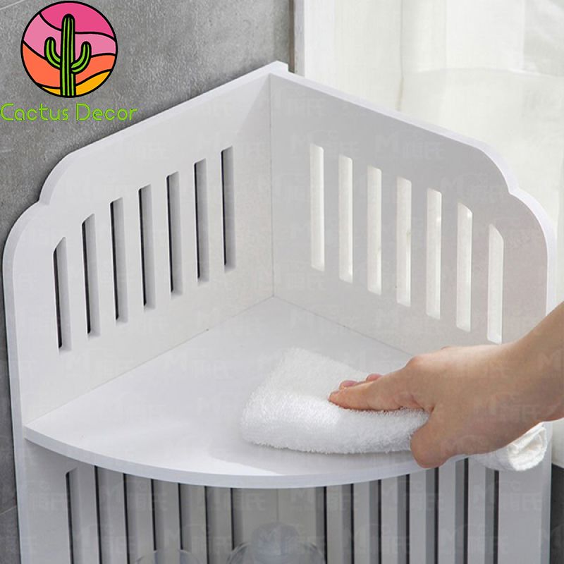 Giá - Kệ góc 4 tầng nan dọc để nhà tắm chống nước, chịu lực tốt