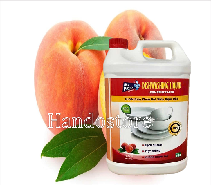Nước rửa chén siêu đậm đặc Mr.Fresh 5L-công nghệ Hàn Quốc ( hương Đào )