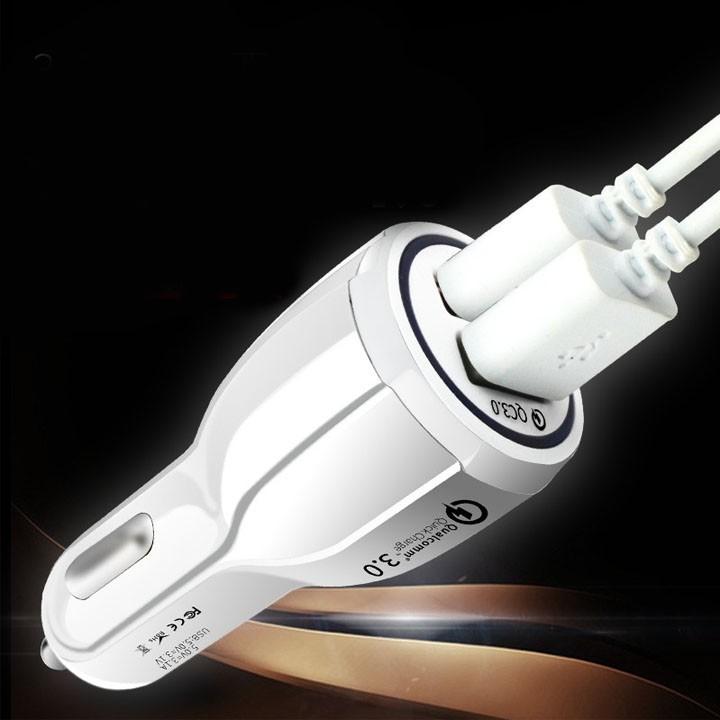 Tẩu Sạc Ô Tô 2 Cổng USB-QC3