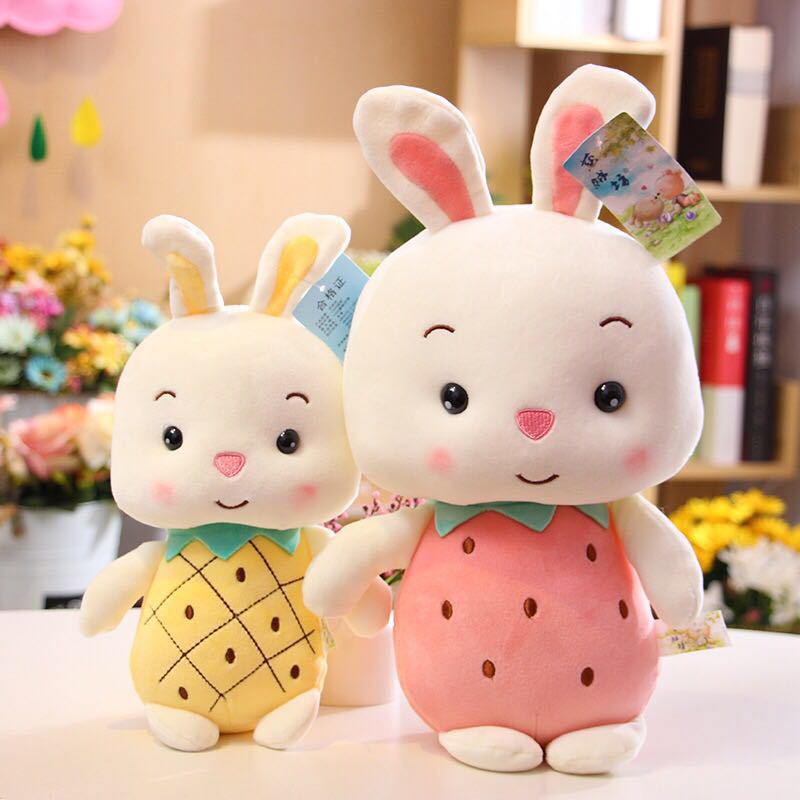 Gấu Bông Thỏ Trái Cây Siêu Mềm Mịn Siêu Đáng Yêu (25cm----&gt;60cm) Vải Miniso 4 Chiều Mềm Mại Êm Ái, An Toàn Cho Người Sử Dụng
