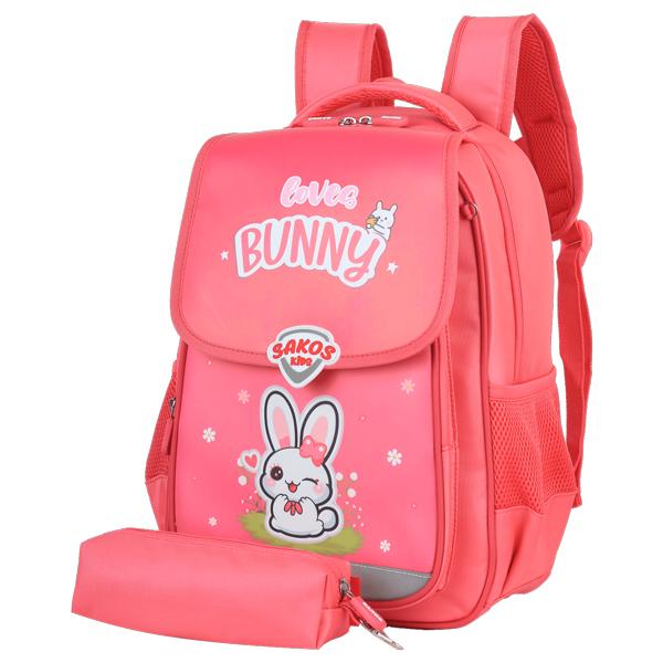 Ba Lô Học Sinh Kid Conezo Kèm Bóp Viết - Sakos SBO021LBNG00 - Love Bunny