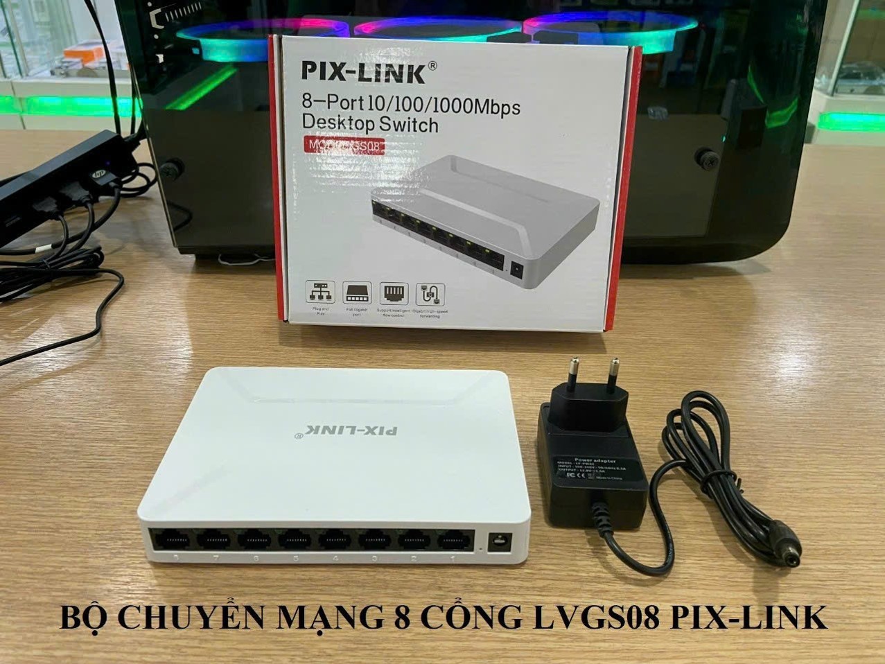 Switch 8P 10/100/1000 LV-GS08 Pix-Link- Hộp chia mạng 8 cổng